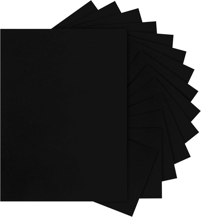 Silunkia 40 Sheets Black Cardstock 8.5 x 11 Printer Paper, 200gsm/75lb Heavyweight Black Card Stock for Halloween, DIY Card Making, Greeting Cards, School Crafting, Wedding Invitations - Image 1